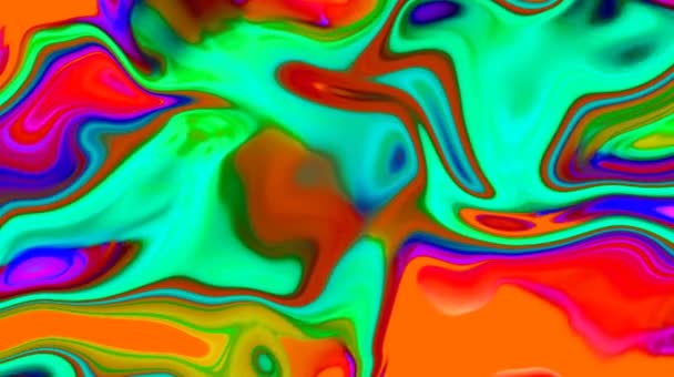 Colorful Metallic Texture Holographic Foil Wavy Wallpaper Fluid Ripples Liquid — Stock Video