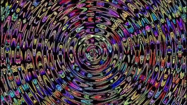 Modèle Kaléidoscope Géométrique Abstrait Couleur Mandala Est Coloré Fond Graphique — Video