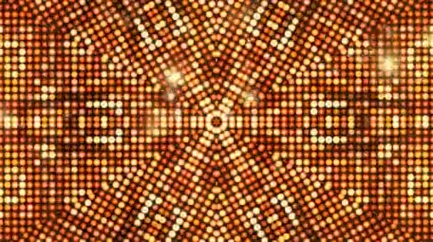 抽象的なドットの背景カラフルな金属テクスチャホログラフィック箔 波の壁紙 流体の波紋 液体金属表面 密教オーラスペクトル 明るい金の色 トレンディーなデザイン — ストック動画