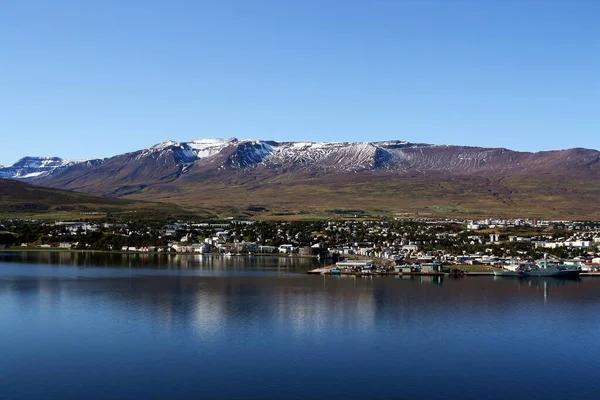 Akureyri Islande Fjord Vallée Montagnes Par Temps Clair — Photo