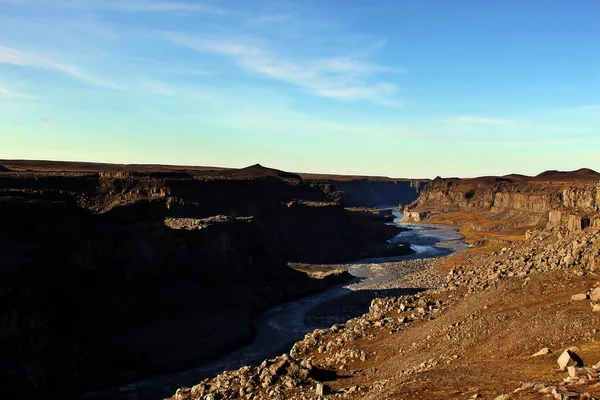 Vatnajokull Nemzeti Park Északkelet Izlandon Jokulsa Fjollam Folyó Amely Vatnajokull — Stock Fotó