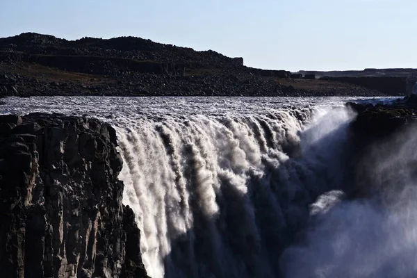 Dettifoss 아이슬란드 북동부의 바트나 공원에 폭포이다 그것은 자리잡고 있으며 바트나 — 스톡 사진