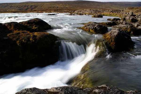 Годафос Одним Найбільш Видовищних Водоспадів Ісландії Річка Водоспад Півночі Острова — стокове фото