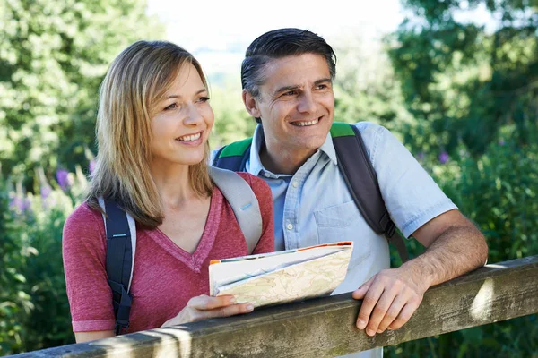 Portrait Of Mature Couple Hiking In Countryside — Stock Photo, Image