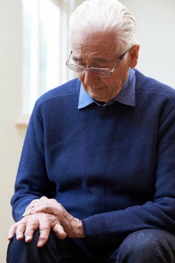 Senior Man Suffering With Parkinsons Diesease clipart