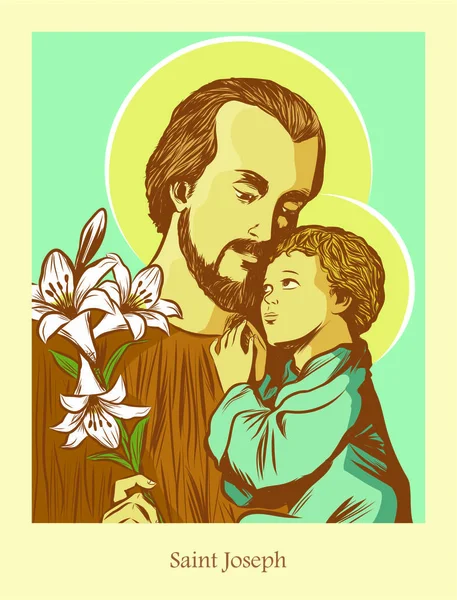 Saint Joseph Echtgenoot Van Mary — Stockvector