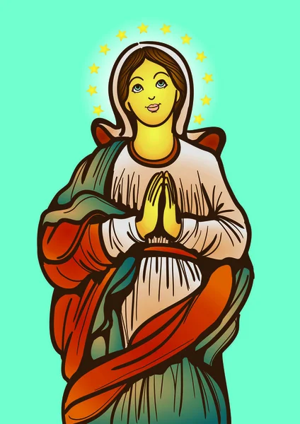 Onze Lieve Vrouw Heilige Maagd — Stockvector