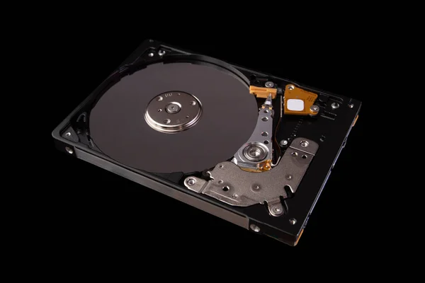 Fényképezés Merevlemez Vagy Hdd Fekete Alapon — Stock Fotó