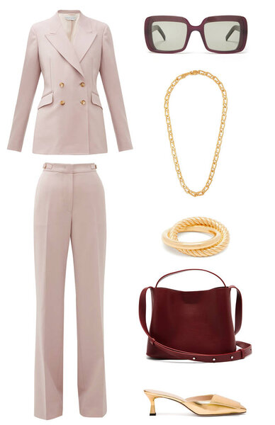 Красивый коллаж модной одежды, обуви и аксессуаров для женщин