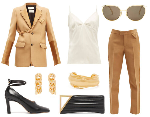 Уникальный коллаж женской одежды, обуви и аксессуаров