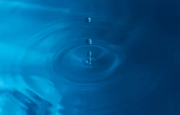 Fundo Gota Água Azul — Fotografia de Stock