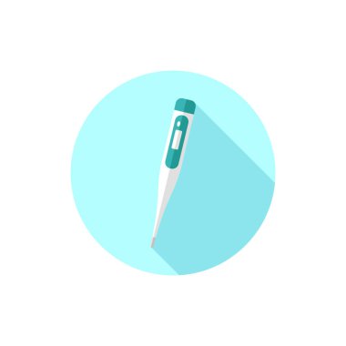 düz tasarım vektörü dijital tıbbi termometre aygıtı