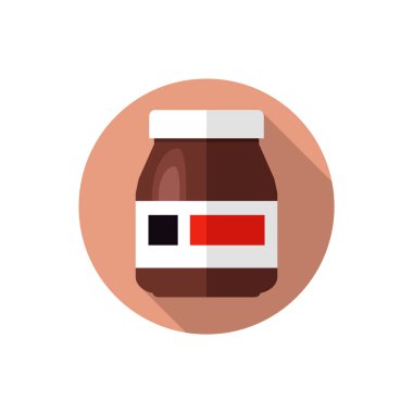 düz dizayn vektör şişesi nutella