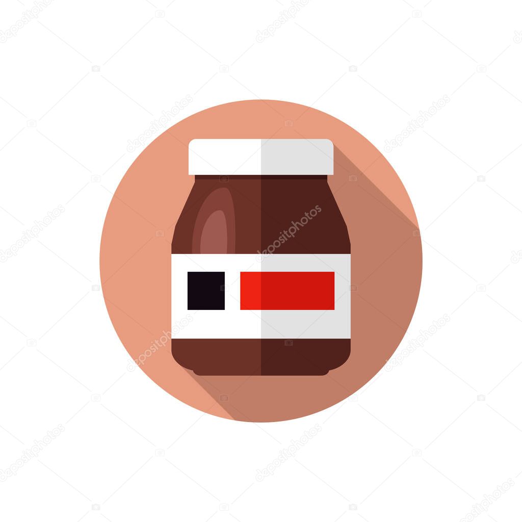 flat design vector bottle nutella