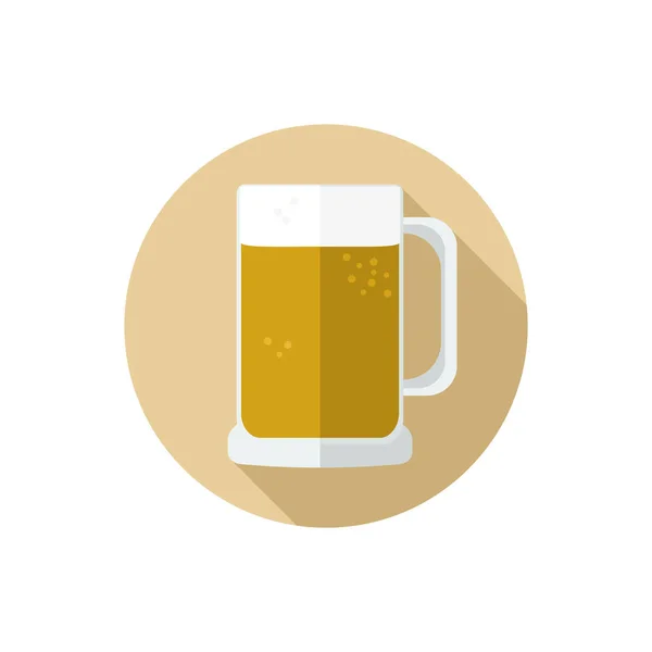 Bierglas vector plat ontwerp — Stockvector