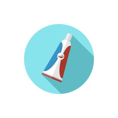 Diş macunu vektörü basit düz tasarım