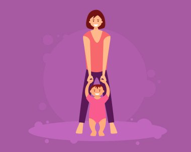 Anne Çocuk yürümeyi öğrenir