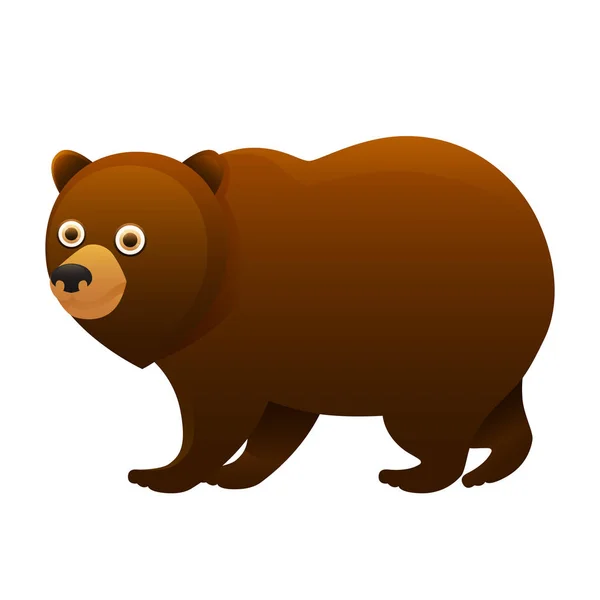 Милий ведмідь бурий мультфільм символу — стоковий вектор