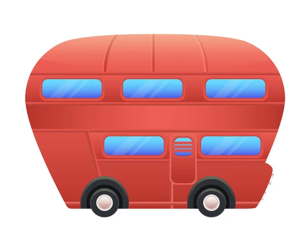 Bus rojo sobre fondo blanco — Archivo Imágenes Vectoriales