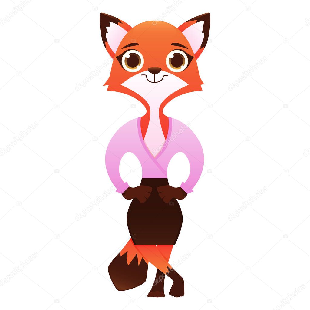 Modern business woman fox