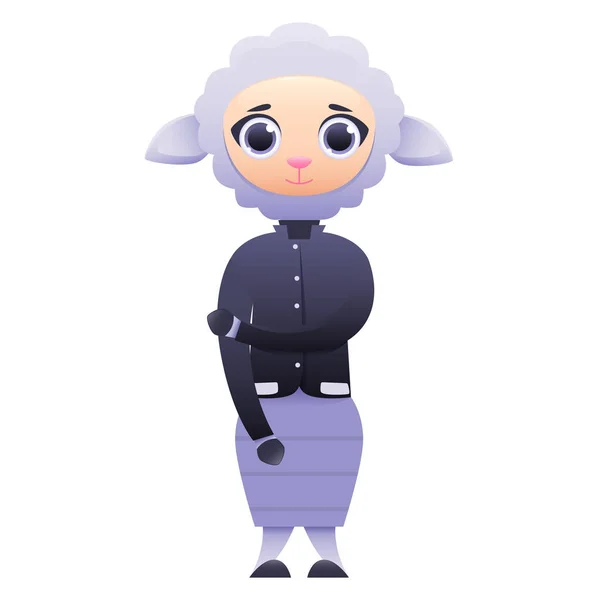 モダンなビジネス女性の羊 — ストックベクタ