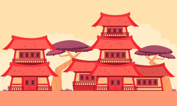 China Ciudad Vieja — Vector de stock