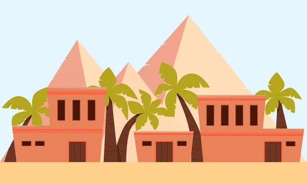 古埃及城 — 图库矢量图片