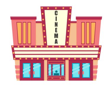 Beyaz arka plan üzerinde izole sinema