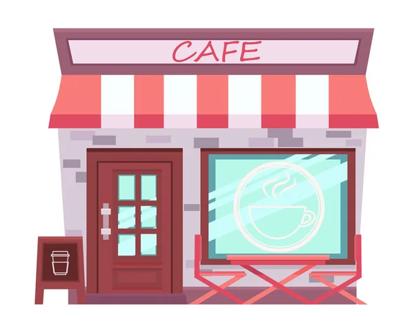 Café isolerad på vit bakgrund — Stock vektor