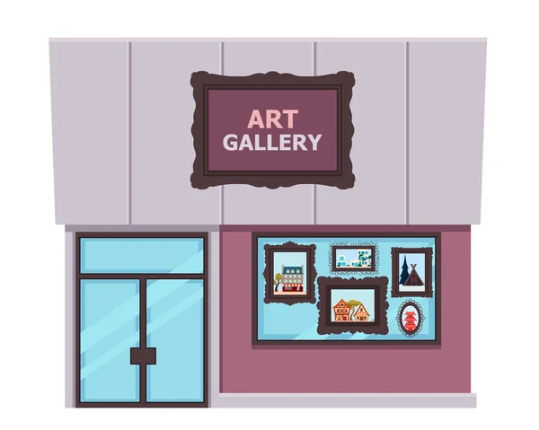 Art Gallery isolated on white background — Stock Vector