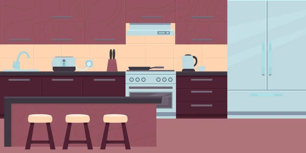 Interieur moderne Küche — Stockvektor