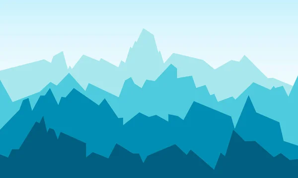Táj a hegyek. vektoros illusztráció — Stock Vector