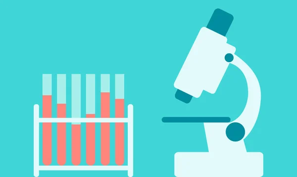 Blood analysis in medical laboratories. Vector illustration — ストックベクタ