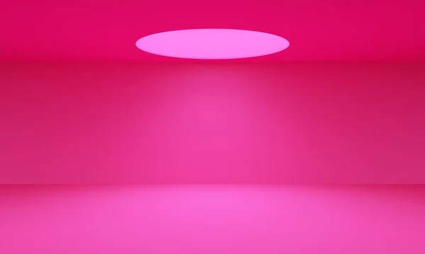 Roze Kamer Met Een Rond Raam Het Plafond Achtergrondontwerp Voor — Stockfoto