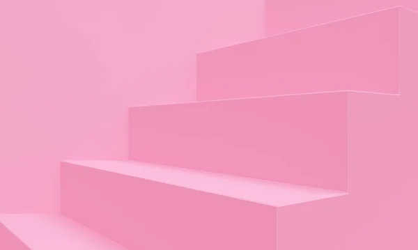Rosa Treppenplattform Mit Deckenbeleuchtung Kulissendesign Für Die Produktwerbung Darstellung — Stockfoto