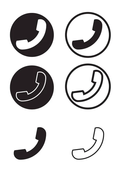 Telefoongesprek Sign Icon Symbool Outline Een Set Van Verschillende Zwart — Stockvector