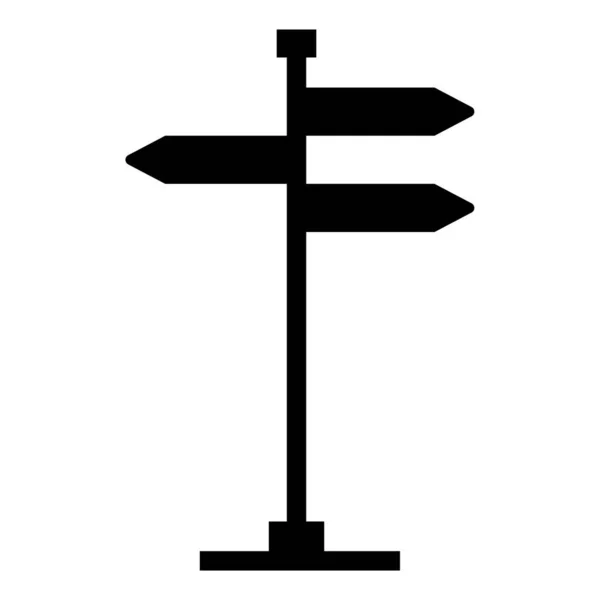 Vintage Sign Pole Direction Black Shilhoutte Eps Vector — Stockový vektor