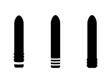 Adult Sex Toys. Various straight dildo set icon. EPS Vector