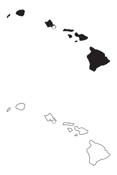Map of the state of hawaii Vector Art Stock Images | Depositphotos
