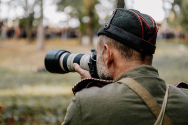 13.10.2019 Vinnitsa, Ukrayna: Almanya, Ukrayna ve Rusya 'dan askeri kulüplerin yer aldığı İkinci Dünya Savaşı askeri muharebelerinin yeniden inşasına sahne