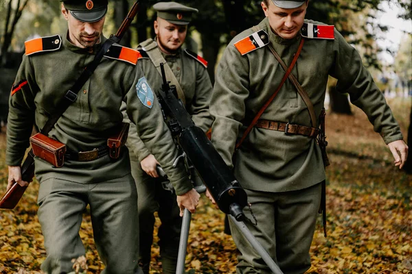 2019 Vinnitsa Ukrayna Askeri Aktörler Dünya Savaşı Silahları Orijinal Silahlar — Stok fotoğraf