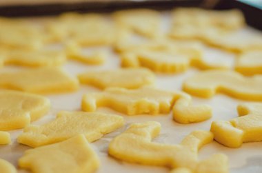 Ev yapımı yulaf ezmeli kurabiyeler. Kurabiye tepsisi ve ev yapımı kurabiye tutan bir kadın.