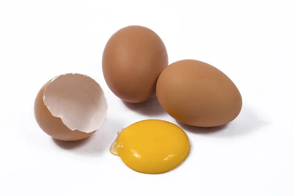 Uovo Pollo Isolato Sfondo Bianco — Foto Stock