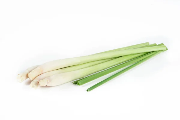 Beyaz Arka Planda Lemongrass — Stok fotoğraf