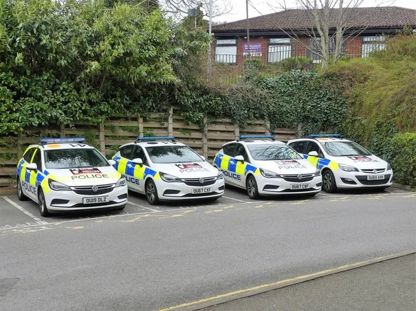 Vehículos Policía Estacionados Fuera Estación Policía Rickmansworth Three Rivers House — Foto de Stock