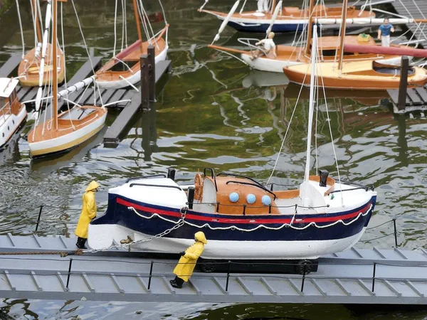 Barco Salva Vidas Rnli Miniatura Bekonscot Model Village — Fotografia de Stock