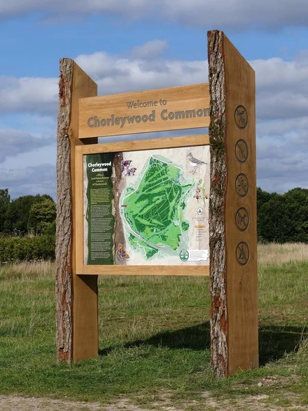 Bienvenido Chorleywood Common Local Nature Reserve Sign — Foto de Stock