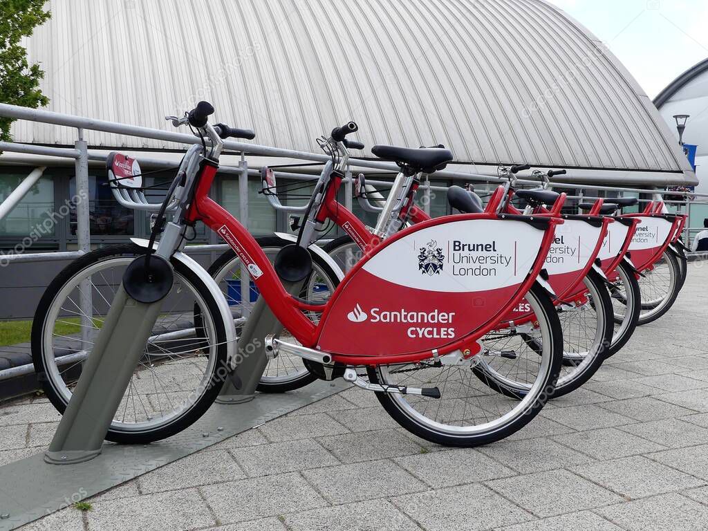 Santander Cycles at the campus of Brunel University London