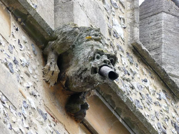 Gargoyle Tower Michael Church England Chenies Buckinghamshire — стокове фото