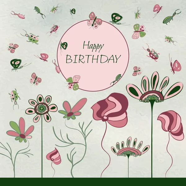 Çocuklar doğum günü kartı